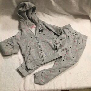 Girls Juicy Couture track sweat suit size small 4